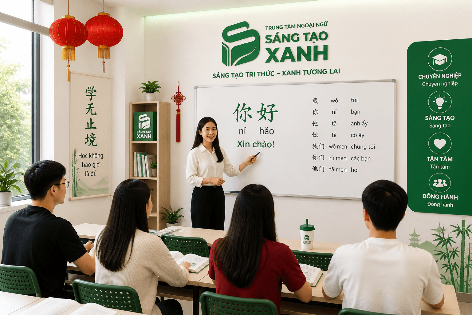 Lớp học Tiếng Trung tại Sáng Tạo Xanh